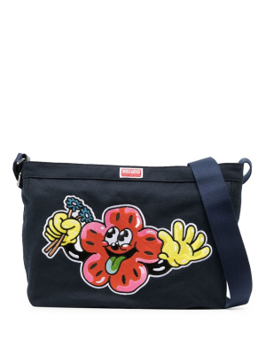 

Logo-patch shoulder bag, Kenzo Logo-patch shoulder bag