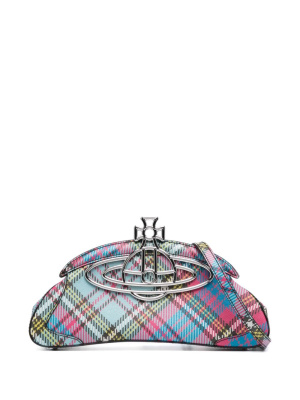 

Amber tartan-check clutch bag, Vivienne Westwood Amber tartan-check clutch bag