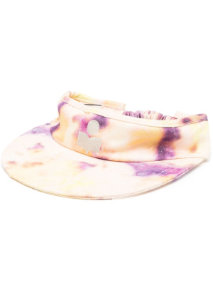 

Logo-embroidered tie-dye visor, ISABEL MARANT Logo-embroidered tie-dye visor