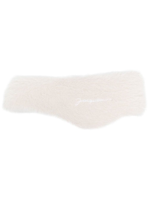 

Embroidered-logo textured-finish headband, Jacquemus Embroidered-logo textured-finish headband
