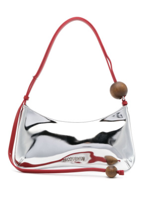 

Le Bisou Perle patent-leather shoulder bag, Jacquemus Le Bisou Perle patent-leather shoulder bag