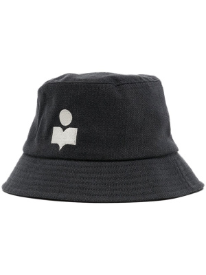 

Logo-embroidered denim bucket hat, ISABEL MARANT Logo-embroidered denim bucket hat