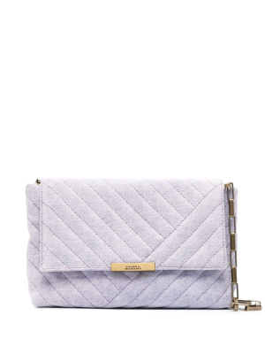 

Chevron-quilted denim crossbody bag, ISABEL MARANT Chevron-quilted denim crossbody bag