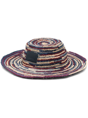 

Logo-patch woven raffia sun hat, ISABEL MARANT Logo-patch woven raffia sun hat