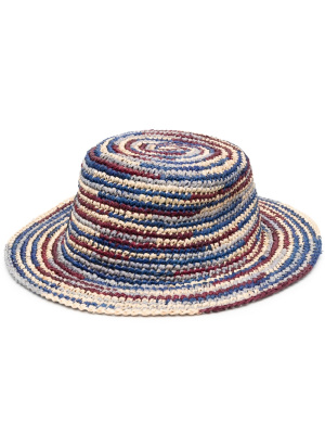 

Logo-patch interwoven raffia hat, ISABEL MARANT Logo-patch interwoven raffia hat