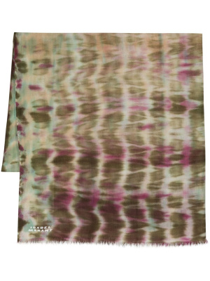 

Logo-print wool-cashmere scarf, ISABEL MARANT Logo-print wool-cashmere scarf