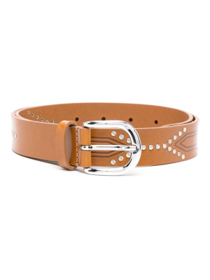 

Telly stud-embellished leather belt, ISABEL MARANT Telly stud-embellished leather belt