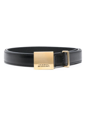 

Lowell engraved-buckle leather belt, ISABEL MARANT Lowell engraved-buckle leather belt