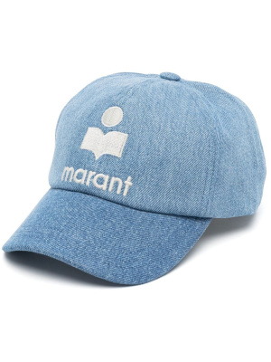 

Logo-embroidered denim cap, ISABEL MARANT Logo-embroidered denim cap