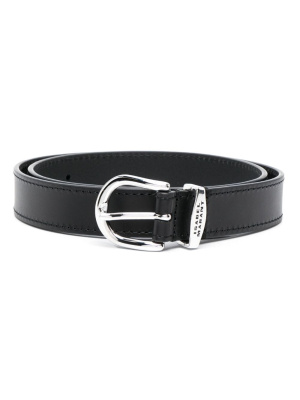 

Logo-engraved leather belt, ISABEL MARANT Logo-engraved leather belt