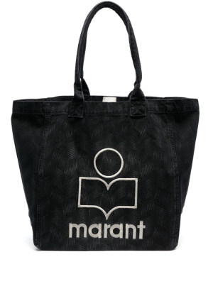 

Logo-embroidered denim tote bag, ISABEL MARANT Logo-embroidered denim tote bag