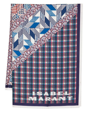 

Geometric-print silk scarf, ISABEL MARANT Geometric-print silk scarf