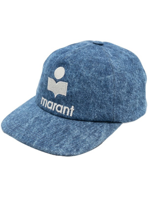 

Logo-embroidered denim cap, ISABEL MARANT Logo-embroidered denim cap