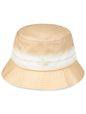 

X Stone Island stripe-detail crusher hat, Supreme X Stone Island stripe-detail crusher hat