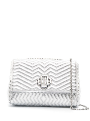 

Metallic-effect leather shoulder bag, Maje Metallic-effect leather shoulder bag