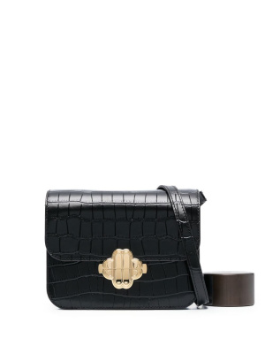 

Crocodile-effect leather shoulder bag, Maje Crocodile-effect leather shoulder bag