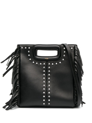 

Rhinestone-embellished leather tote bag, Maje Rhinestone-embellished leather tote bag