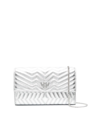 

Logo-plaque quilted clutch bag, Maje Logo-plaque quilted clutch bag