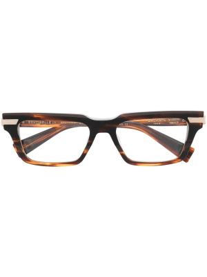 

Tortoiseshell-effect square-frame glasses, Balmain Eyewear Tortoiseshell-effect square-frame glasses