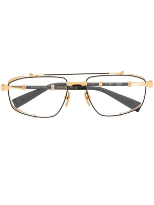 

Two-tone pilot-frame glasses, Balmain Eyewear Two-tone pilot-frame glasses