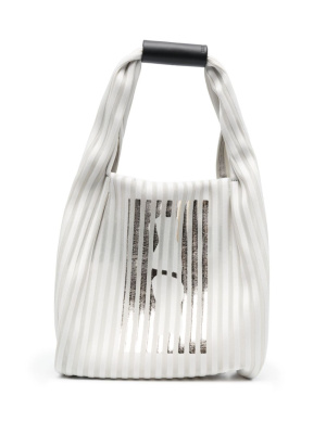 

Linear Knit Bag-36 foil-print tote bag, Issey Miyake Linear Knit Bag-36 foil-print tote bag