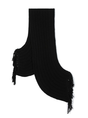 

Ribbed-knit tasseled scarf, Issey Miyake Ribbed-knit tasseled scarf