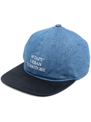 

Logo-embroidered denim cap, WTAPS Logo-embroidered denim cap