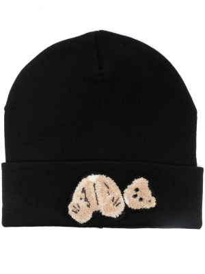 

Teddy bear-patch beanie, Palm Angels Teddy bear-patch beanie