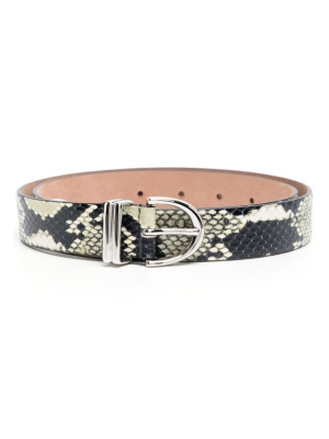 

Snakeskin-effect leather belt, KHAITE Snakeskin-effect leather belt