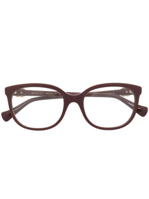 

Logo square-frame glasses, Gucci Eyewear Logo square-frame glasses