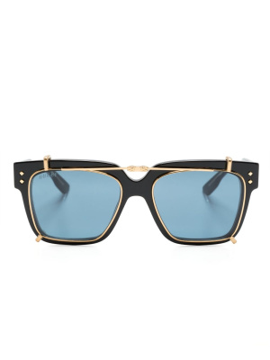 

Clip-on square-frame sunglasses, Gucci Eyewear Clip-on square-frame sunglasses
