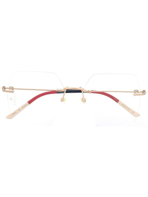 

Rimless square-frame glasses, Gucci Eyewear Rimless square-frame glasses