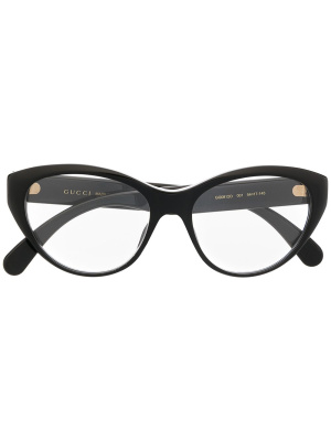 

Cat-eye logo-embellished glasses, Gucci Eyewear Cat-eye logo-embellished glasses
