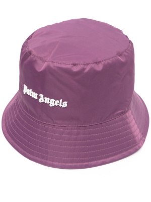 

Logo-plaque bucket hat, Palm Angels Logo-plaque bucket hat