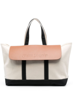 

Large logo-debossed tote bag, Palm Angels Large logo-debossed tote bag