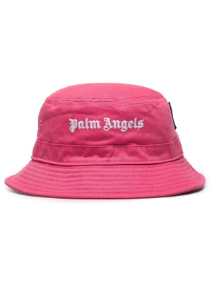 

Embroidered logo bucket hat, Palm Angels Embroidered logo bucket hat