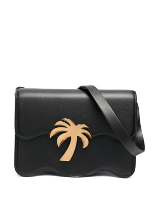 

Palm-motif leather shoulder bag, Palm Angels Palm-motif leather shoulder bag