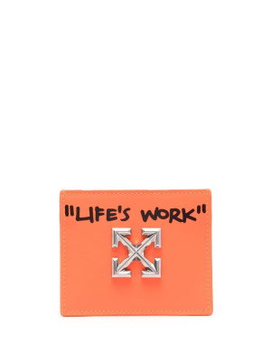 

Logo-plaque leather cardholder, Off-White Logo-plaque leather cardholder