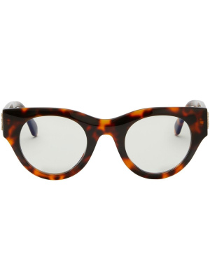 

Round-frame tortoiseshell glasses, Off-White Round-frame tortoiseshell glasses