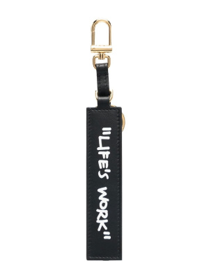 

Logo-print leather keyring, Off-White Logo-print leather keyring