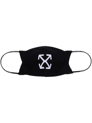 

Jacquard Arrows motif face mask, Off-White Jacquard Arrows motif face mask
