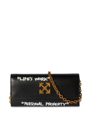 

Jitney slogan-print wallet, Off-White Jitney slogan-print wallet