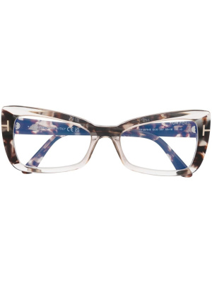 

Transparent-effect butterfly-frame glasses, TOM FORD Eyewear Transparent-effect butterfly-frame glasses