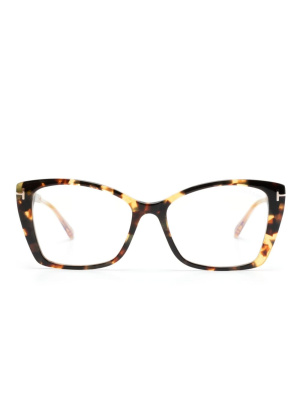 

Two-tone cat-eye frame glasses, TOM FORD Eyewear Two-tone cat-eye frame glasses