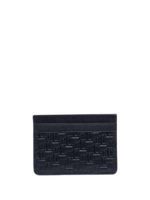

Embossed-logo leather wallet, Lauren Ralph Lauren Embossed-logo leather wallet