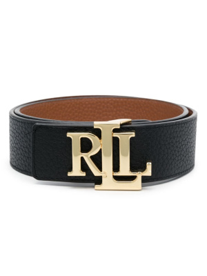 

Logo-buckle reversible leather belt, Lauren Ralph Lauren Logo-buckle reversible leather belt