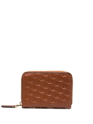 

Embossed logo-print leather wallet, Lauren Ralph Lauren Embossed logo-print leather wallet
