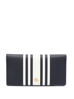 

Logo-plaque stripe-detail wallet, Lauren Ralph Lauren Logo-plaque stripe-detail wallet