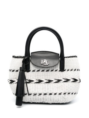 

Perri woven leather tote bag, Lauren Ralph Lauren Perri woven leather tote bag