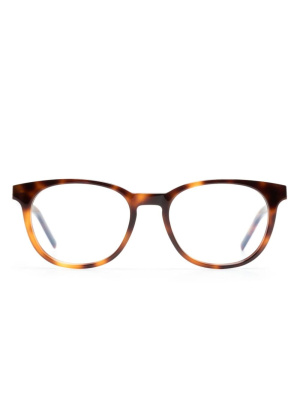 

Tortoiseshell-effect round glasses, Saint Laurent Eyewear Tortoiseshell-effect round glasses